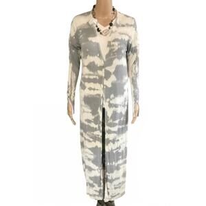 NEW T-PARTY women's long duster cardigan in mineral wash